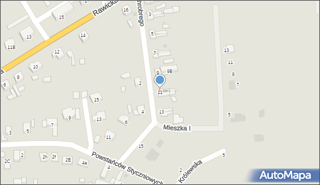 Wąsosz, Króla Bolesława Chrobrego, 11, mapa Wąsosz