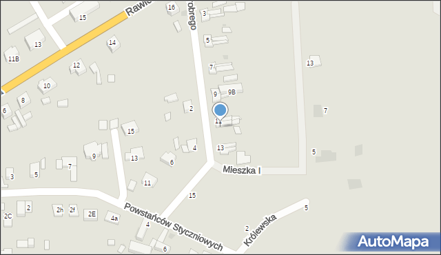 Wąsosz, Króla Bolesława Chrobrego, 11A, mapa Wąsosz