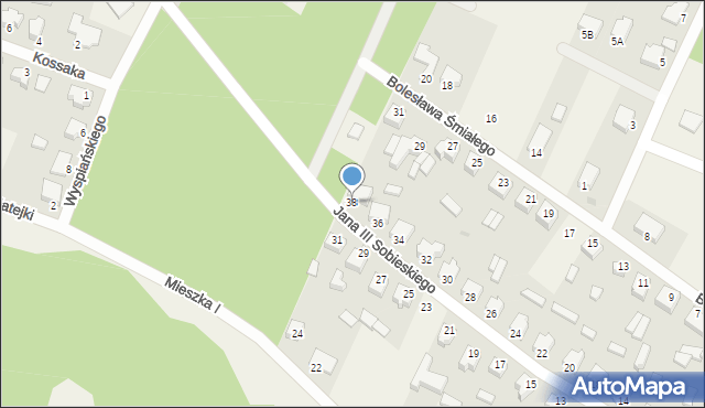 Węglew, Króla Jana III Sobieskiego, 38, mapa Węglew