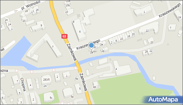 Węgorzewo, Kraszewskiego Józefa Ignacego, 2a, mapa Węgorzewo