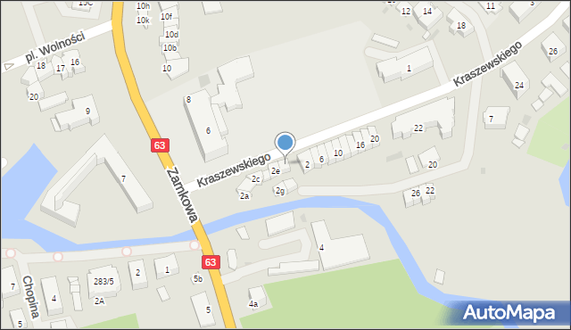 Węgorzewo, Kraszewskiego Józefa Ignacego, 2f, mapa Węgorzewo