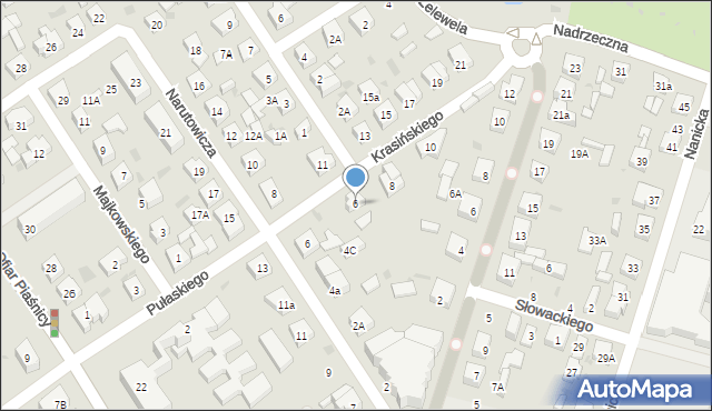 Wejherowo, Krasińskiego Zygmunta, 6, mapa Wejherowo