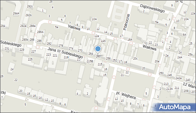 Wejherowo, Króla Jana III Sobieskiego, 260, mapa Wejherowo