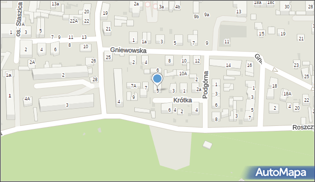 Wejherowo, Krótka, 5, mapa Wejherowo