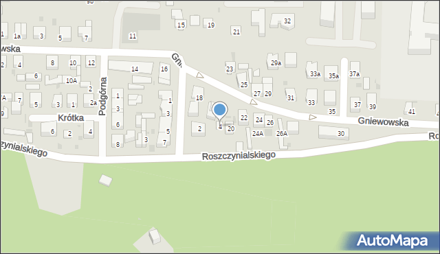 Wejherowo, Krzyżowa, 4, mapa Wejherowo