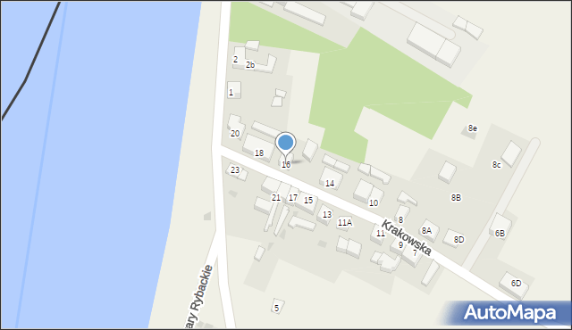 Widuchowa, Krakowska, 16, mapa Widuchowa