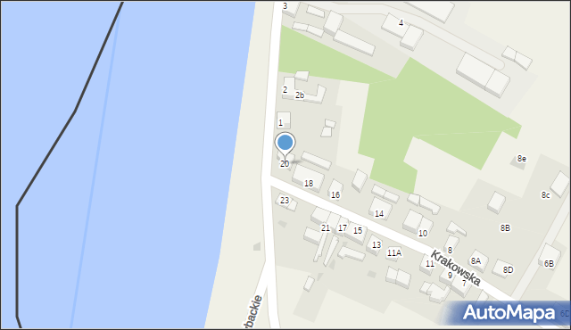 Widuchowa, Krakowska, 20, mapa Widuchowa