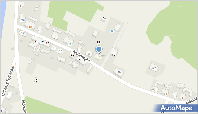Widuchowa, Krakowska, 8D, mapa Widuchowa