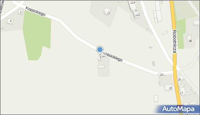 Widuchowa, Krasickiego, 1, mapa Widuchowa