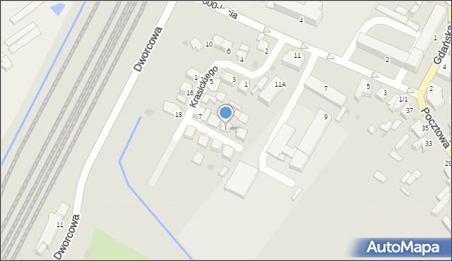 Więcbork, Krasickiego Ignacego, bp., 11, mapa Więcbork