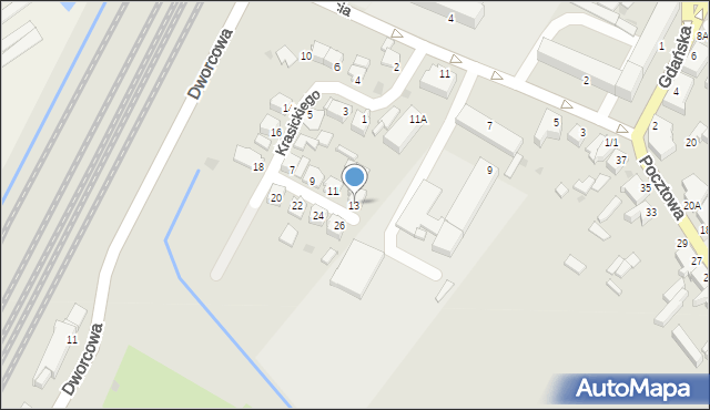 Więcbork, Krasickiego Ignacego, bp., 13, mapa Więcbork