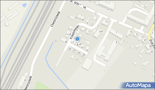 Więcbork, Krasickiego Ignacego, bp., 9, mapa Więcbork