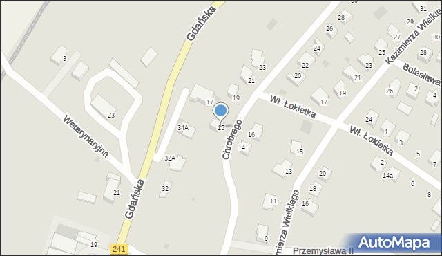 Więcbork, Króla Bolesława Chrobrego, 15, mapa Więcbork