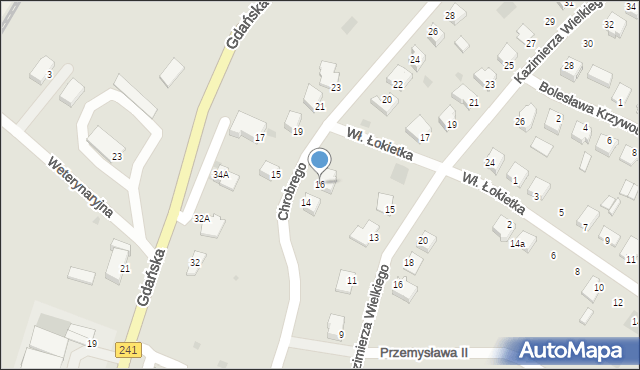 Więcbork, Króla Bolesława Chrobrego, 16, mapa Więcbork