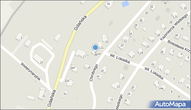 Więcbork, Króla Bolesława Chrobrego, 19, mapa Więcbork