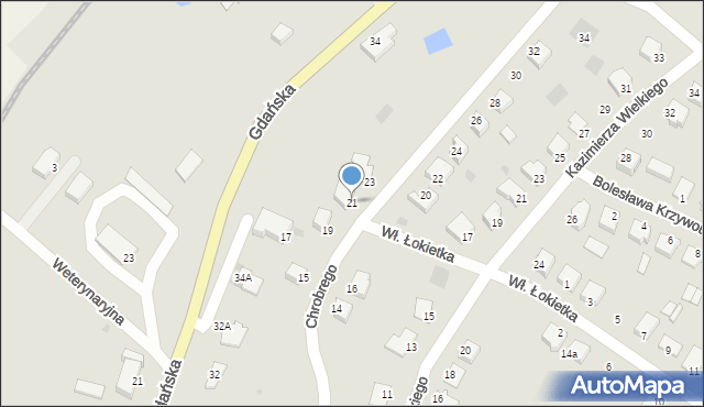 Więcbork, Króla Bolesława Chrobrego, 21, mapa Więcbork