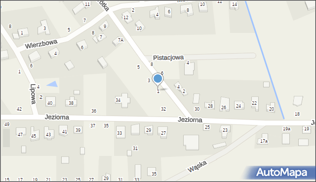 Więckowice, Krótka, 1, mapa Więckowice