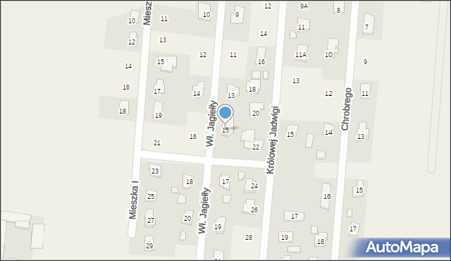 Wielgolas Brzeziński, Króla Władysława Jagiełły, 15, mapa Wielgolas Brzeziński