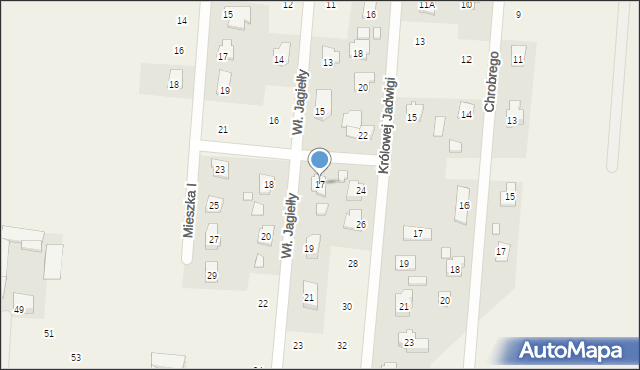 Wielgolas Brzeziński, Króla Władysława Jagiełły, 17, mapa Wielgolas Brzeziński