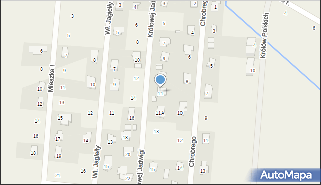 Wielgolas Brzeziński, Królowej Jadwigi, 11, mapa Wielgolas Brzeziński