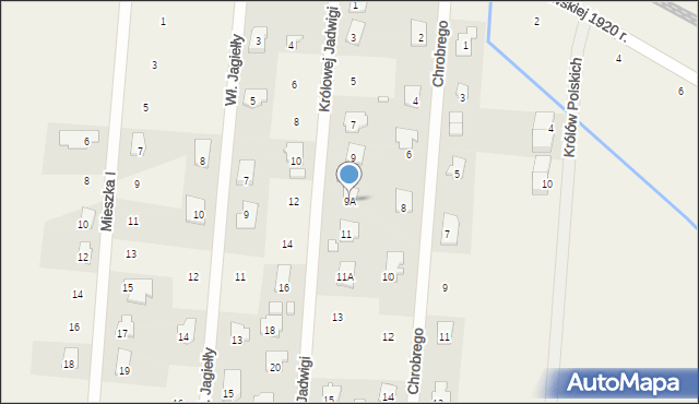 Wielgolas Brzeziński, Królowej Jadwigi, 9A, mapa Wielgolas Brzeziński