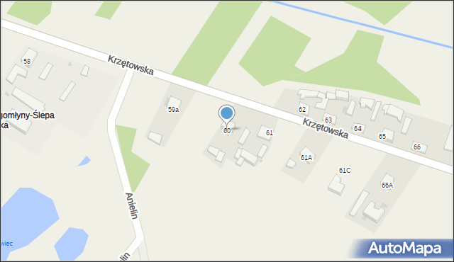 Wielgomłyny, Krzętowska, 60, mapa Wielgomłyny