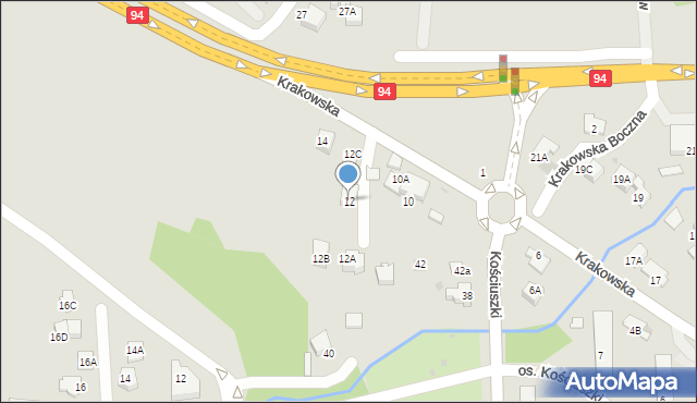 Wieliczka, Krakowska, 12, mapa Wieliczka