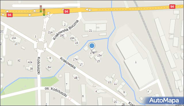 Wieliczka, Krakowska, 17B, mapa Wieliczka