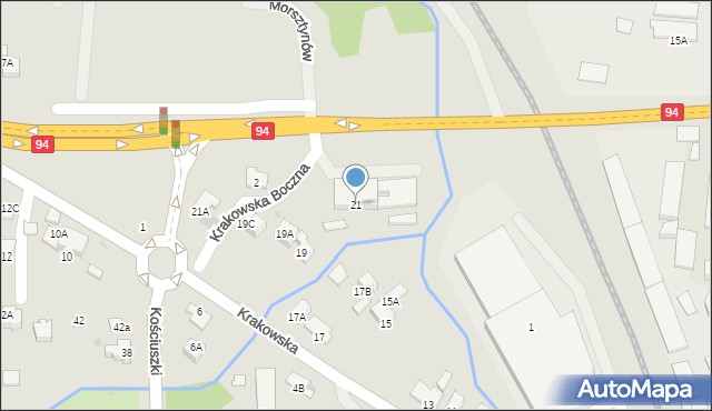 Wieliczka, Krakowska, 21, mapa Wieliczka