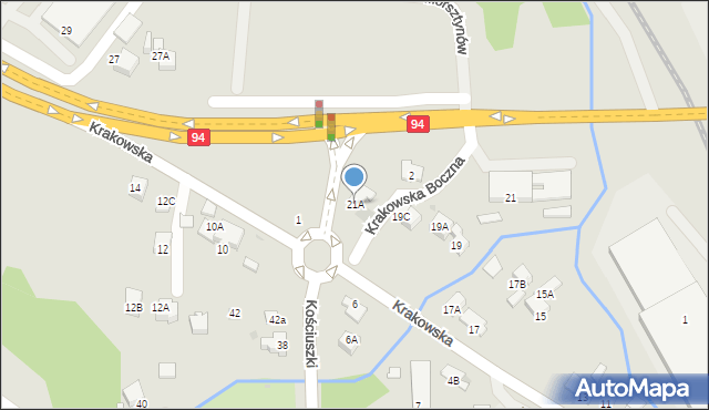 Wieliczka, Krakowska, 21A, mapa Wieliczka