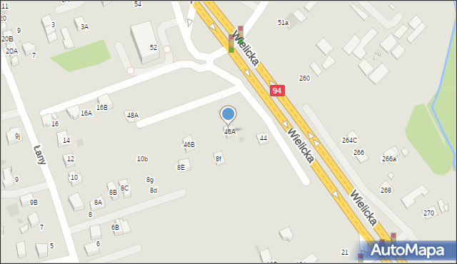 Wieliczka, Krakowska, 46A, mapa Wieliczka