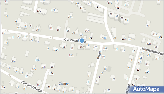 Wieliczka, Kraszewskiego Józefa Ignacego, 15A, mapa Wieliczka