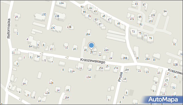Wieliczka, Kraszewskiego Józefa Ignacego, 20, mapa Wieliczka