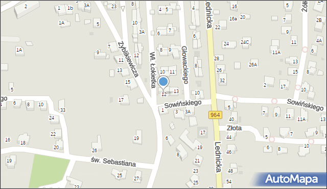 Wieliczka, Króla Władysława Łokietka, 12, mapa Wieliczka