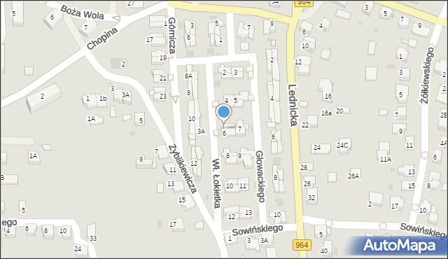 Wieliczka, Króla Władysława Łokietka, 6A, mapa Wieliczka