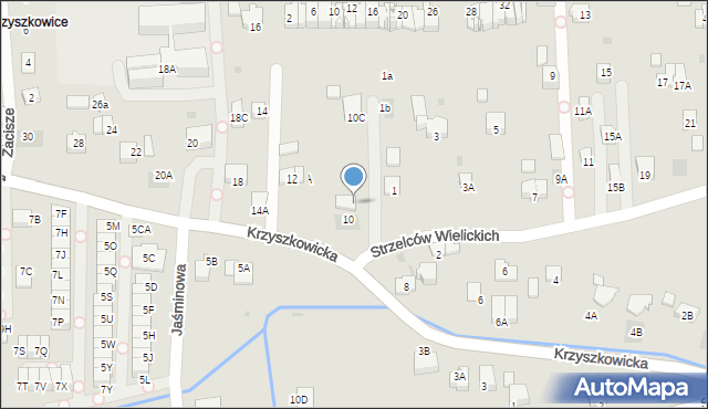 Wieliczka, Krzyszkowicka, 10A, mapa Wieliczka