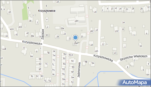 Wieliczka, Krzyszkowicka, 20A, mapa Wieliczka