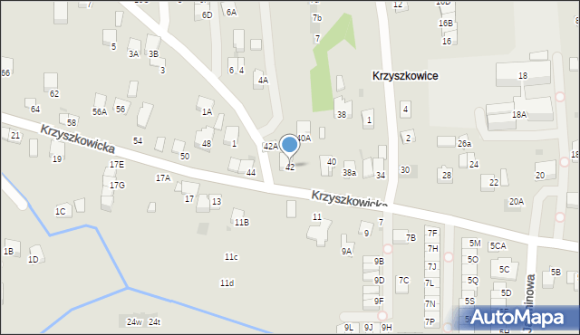 Wieliczka, Krzyszkowicka, 42, mapa Wieliczka