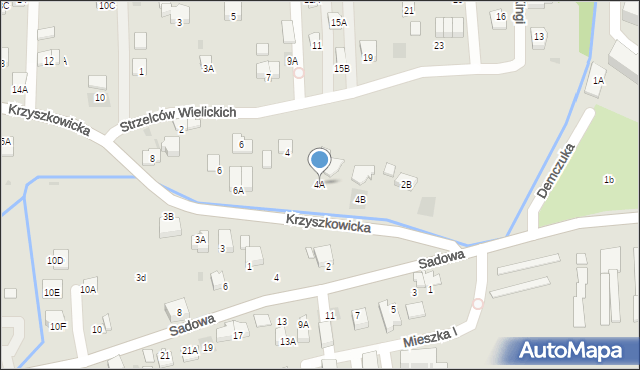 Wieliczka, Krzyszkowicka, 4A, mapa Wieliczka