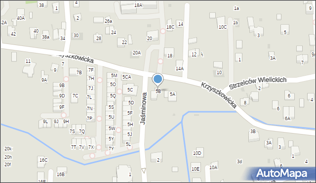 Wieliczka, Krzyszkowicka, 5B, mapa Wieliczka