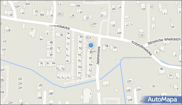 Wieliczka, Krzyszkowicka, 5D, mapa Wieliczka