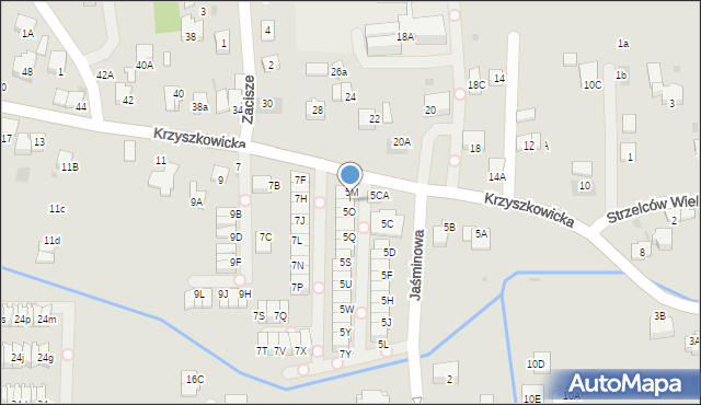Wieliczka, Krzyszkowicka, 5N, mapa Wieliczka