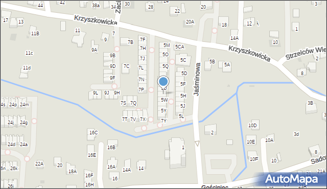 Wieliczka, Krzyszkowicka, 5V, mapa Wieliczka
