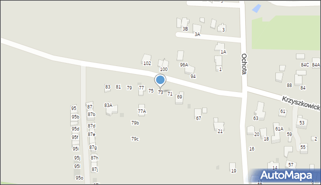 Wieliczka, Krzyszkowicka, 73, mapa Wieliczka