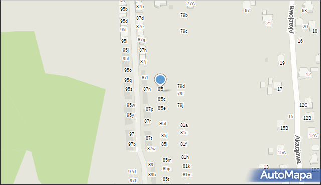 Wieliczka, Krzyszkowicka, 85a, mapa Wieliczka