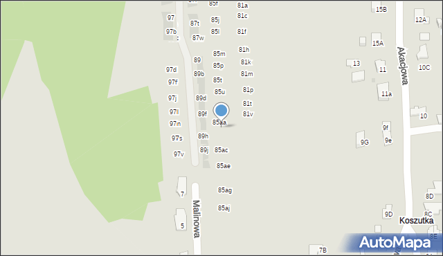 Wieliczka, Krzyszkowicka, 85ab, mapa Wieliczka