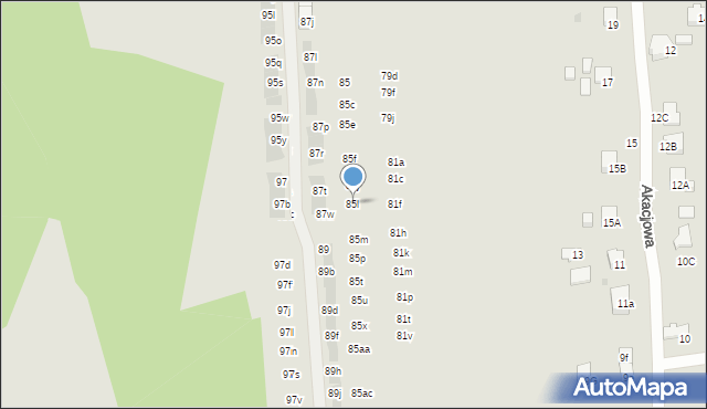 Wieliczka, Krzyszkowicka, 85l, mapa Wieliczka