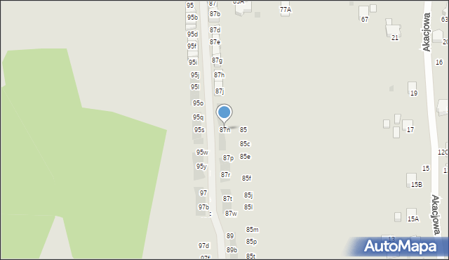 Wieliczka, Krzyszkowicka, 87n, mapa Wieliczka