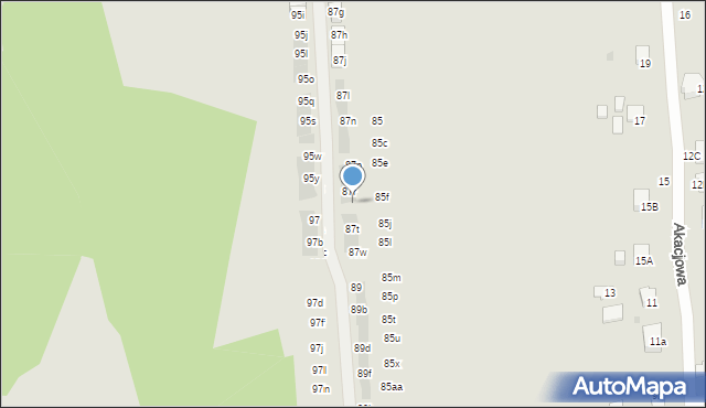 Wieliczka, Krzyszkowicka, 87s, mapa Wieliczka