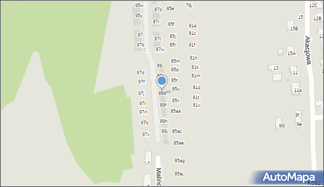 Wieliczka, Krzyszkowicka, 89d, mapa Wieliczka